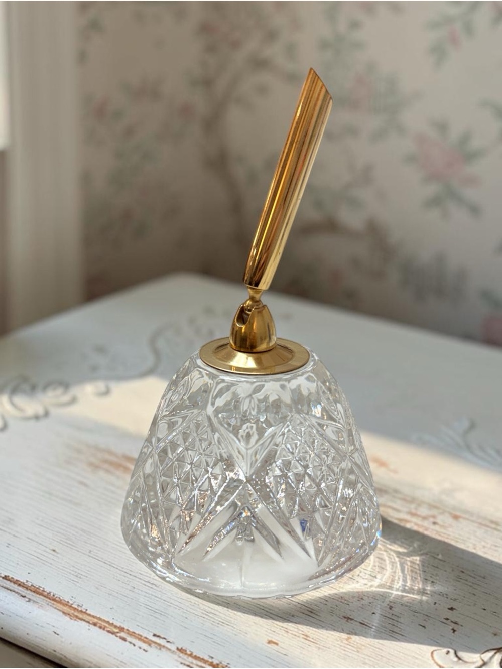 Vintage French Crystal Pen Holder-Paper weight